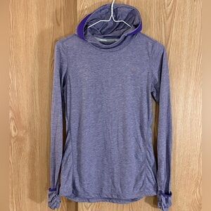 Nike Purple Dri-Fit Baselayer Hooded Pullover Performance Jacket